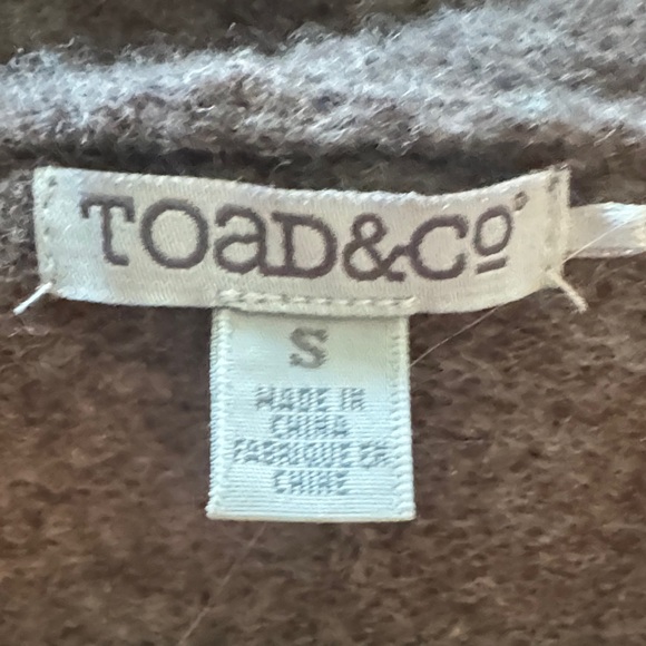 Toad&Co Brown Hooded Cardigan with Stripes - Picture 2 of 7